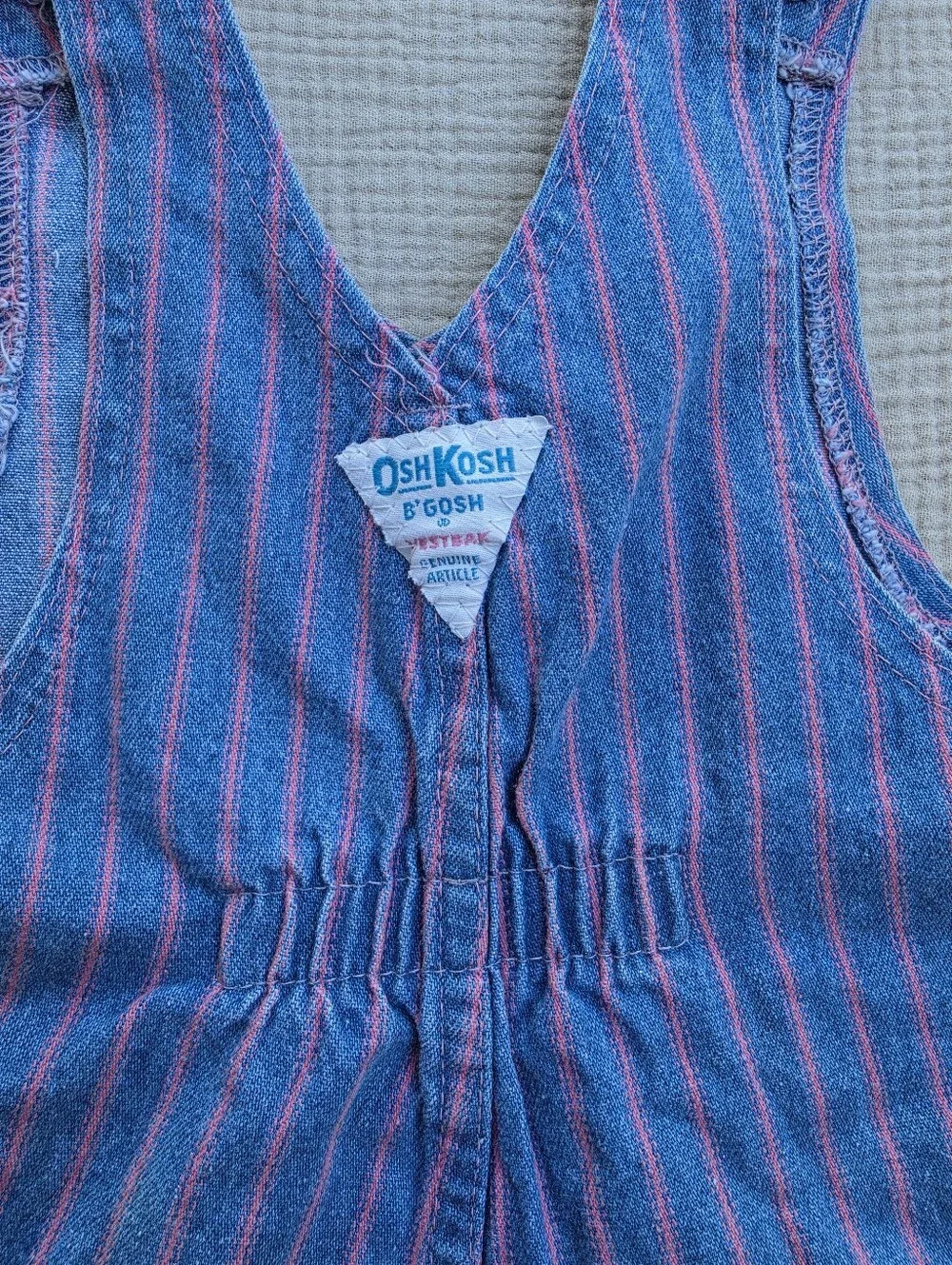 Vintage 80s/ 90s OshKosh B'Gosh Striped Dress Overalls